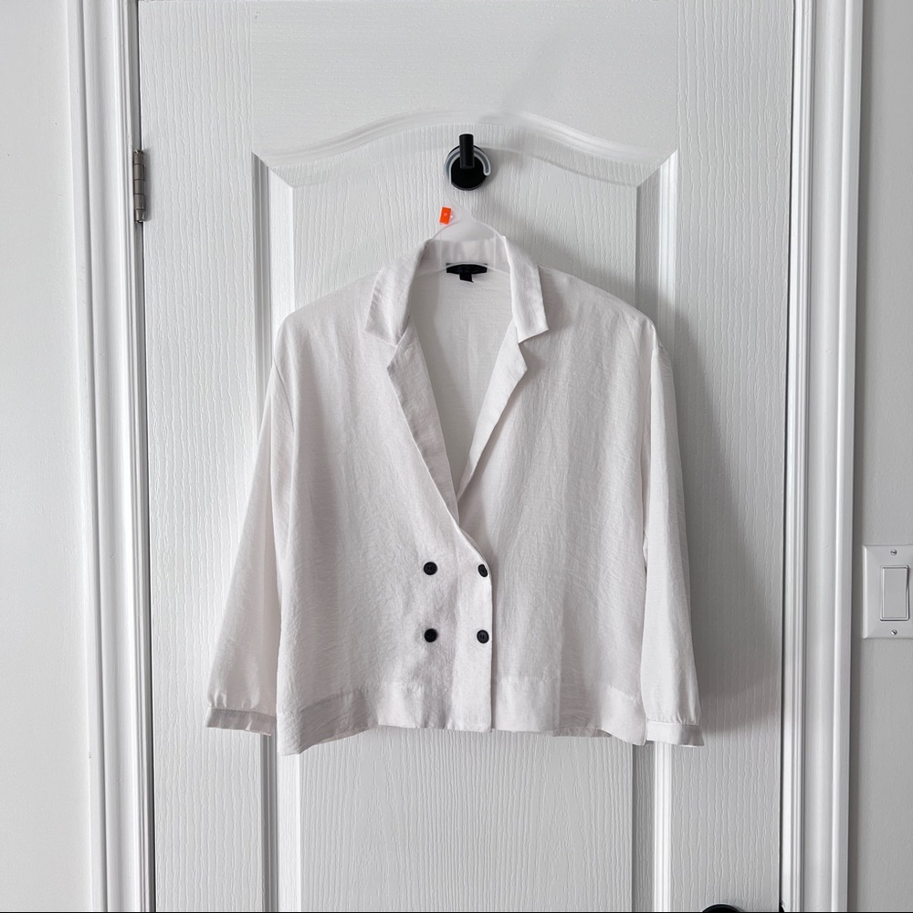 Topshop Faux Button Blouse